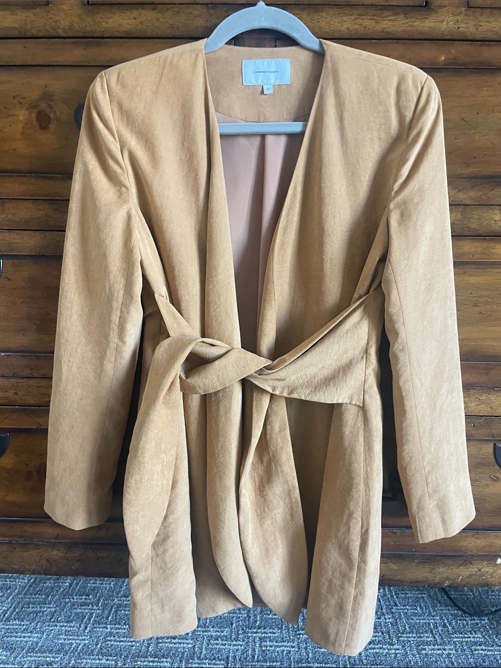 Current/Elliott Tan Wrap Tie Blazer